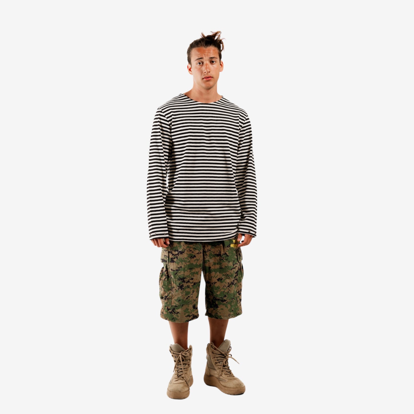 “SENTY ARMY” Striped Navy Longsleeve
