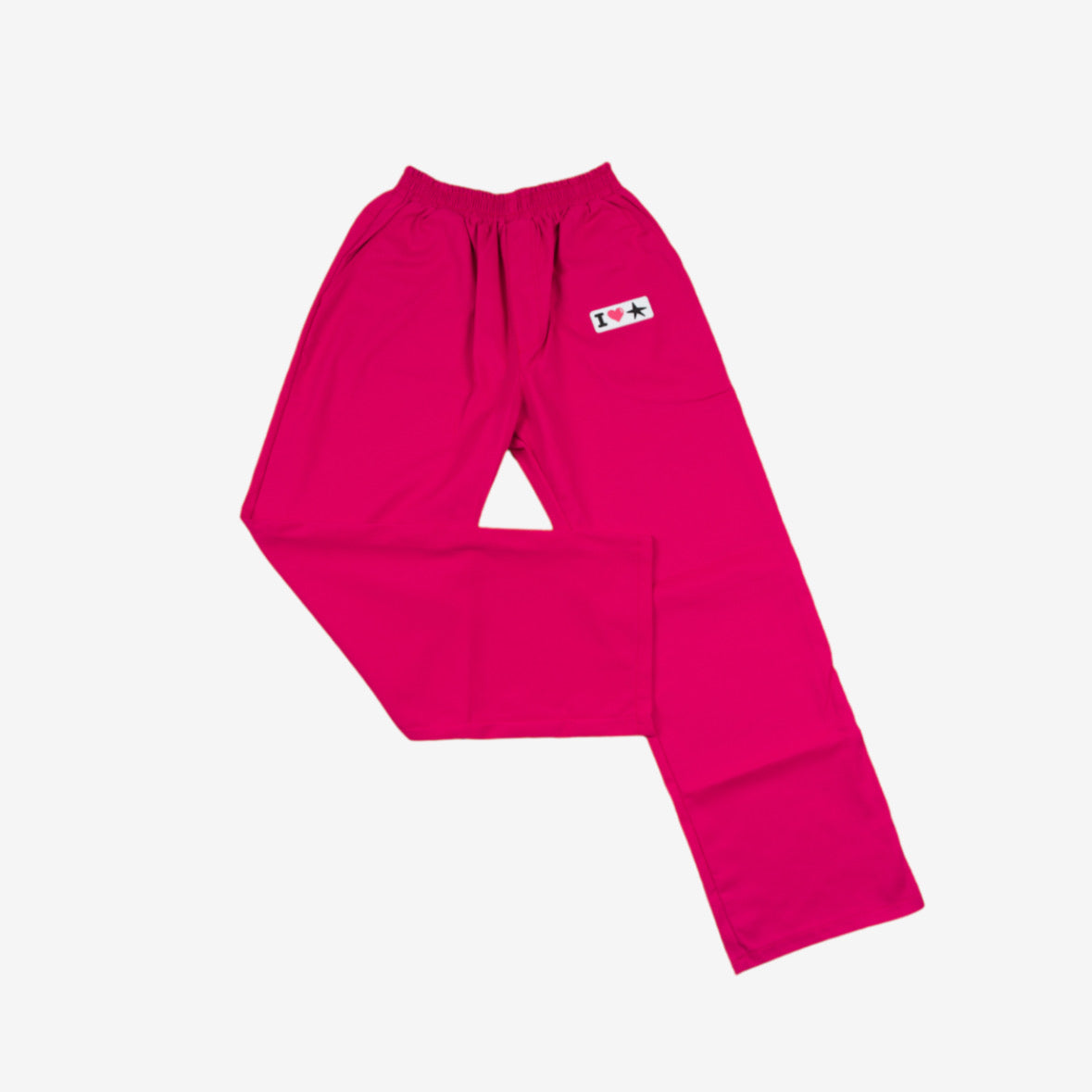 "I LOVE SENTY" Nylon Fucsia Pants