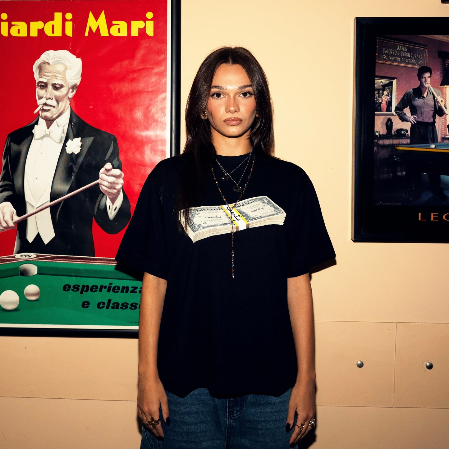 "SENTY CASINÒ" CASH Black T-shirt