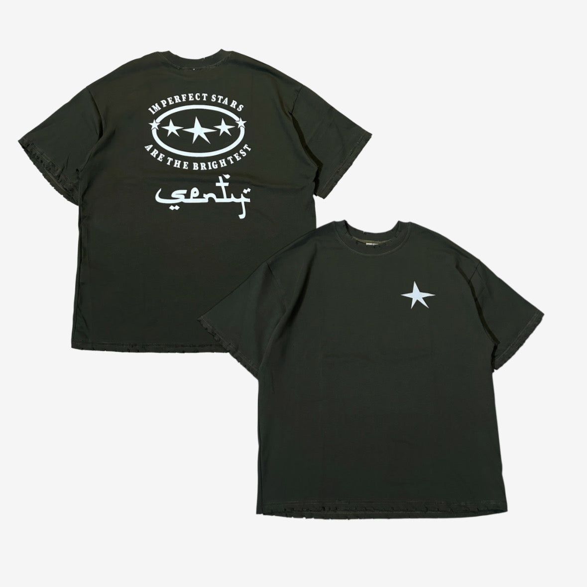 “SENTY SEASON” Military Green T-shirt (L)*