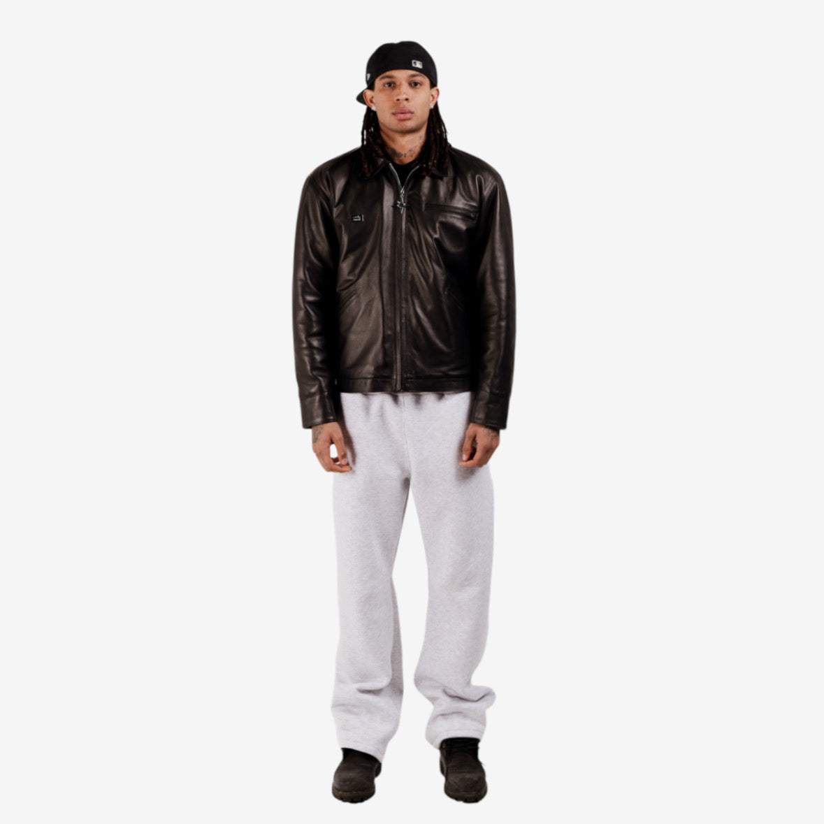 “SENTY FOREVER” Black Leather Jacket