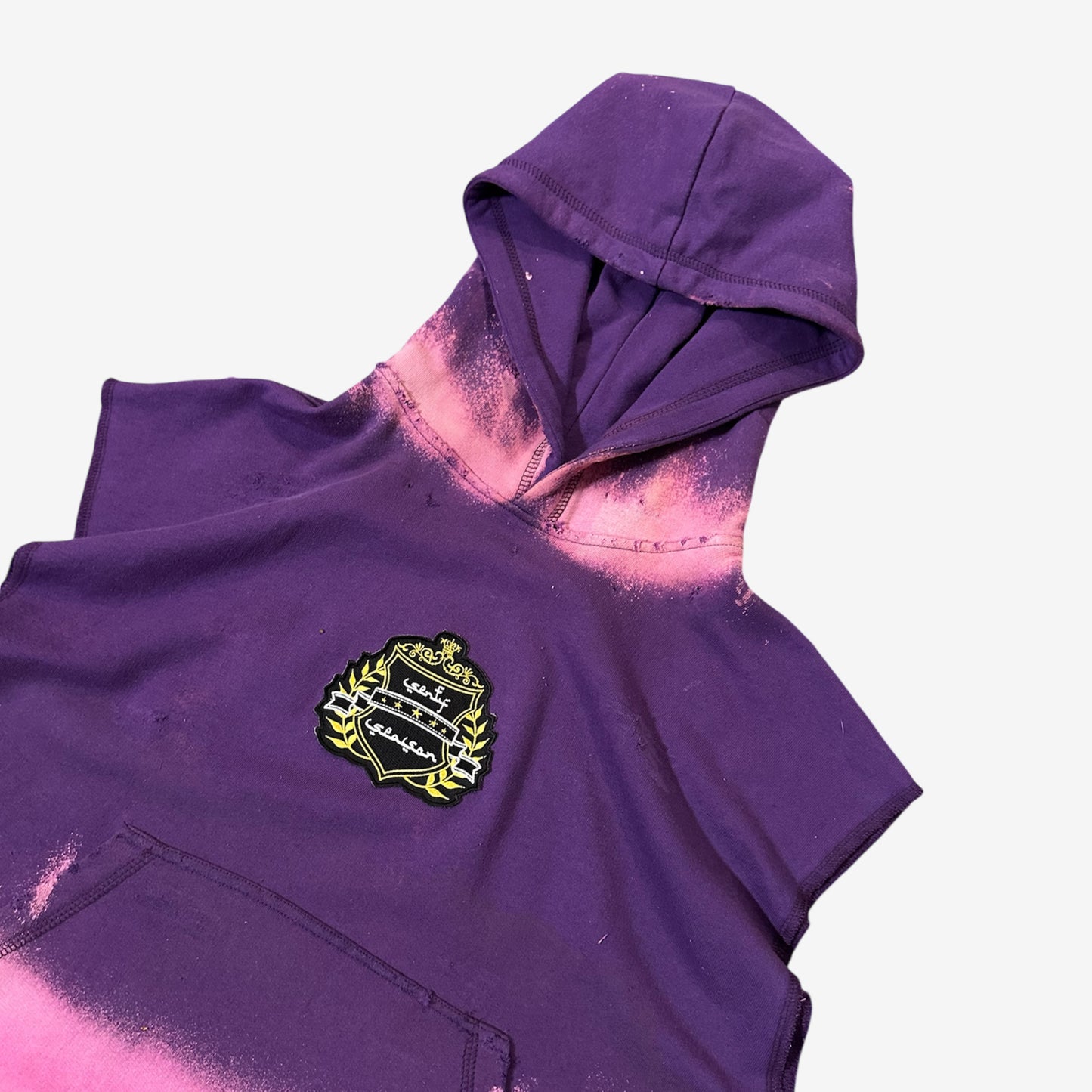 “SENTY ARMY” No Sleeve Hoodie (L) *
