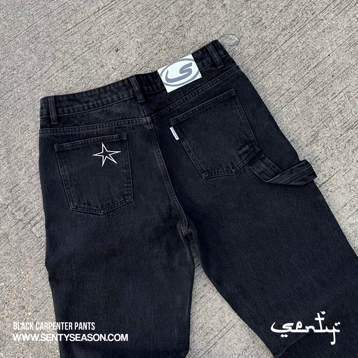 "SENTY SEASON" Black Carpenter Pants