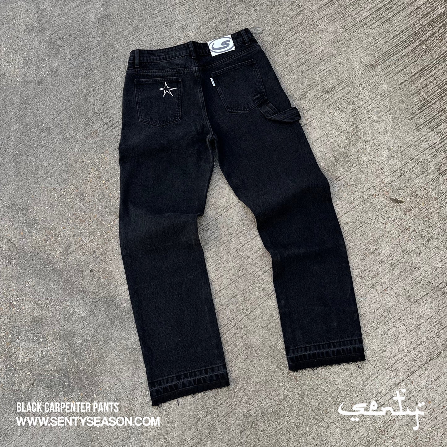 "SENTY SEASON" Black Carpenter Pants