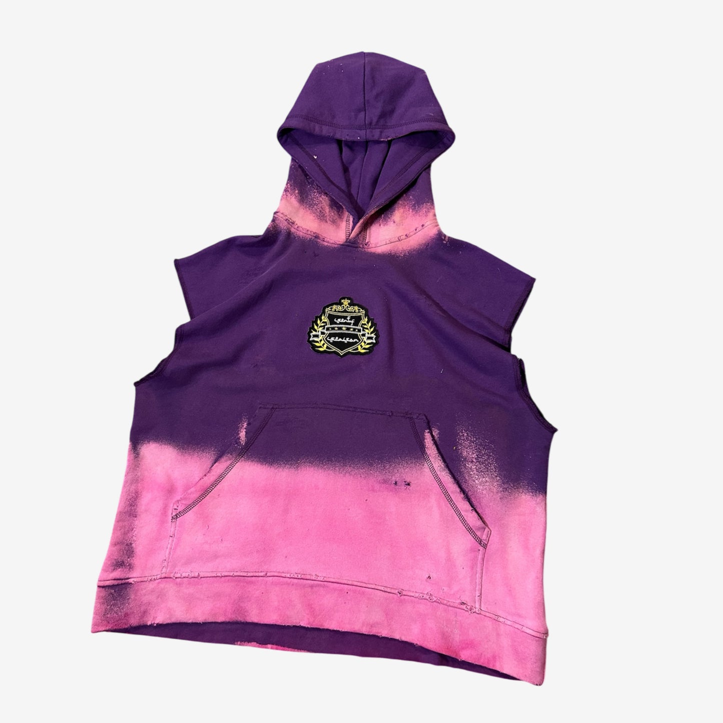 “SENTY ARMY” No Sleeve Hoodie (L) *