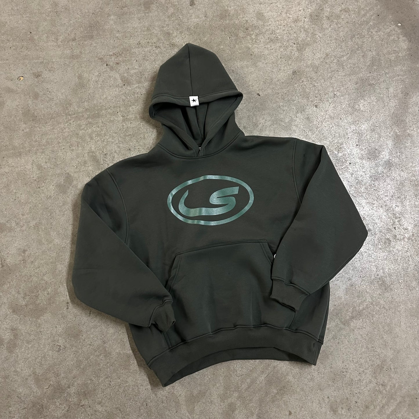 "SENTY SEASON" Essential Military Green Hoodie