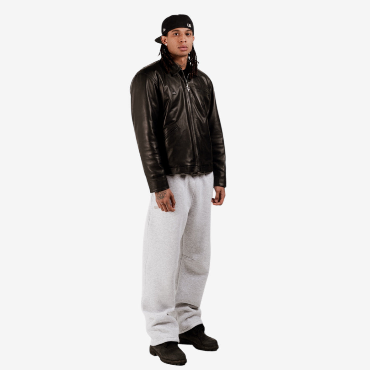 “SENTY FOREVER” Black Leather Jacket