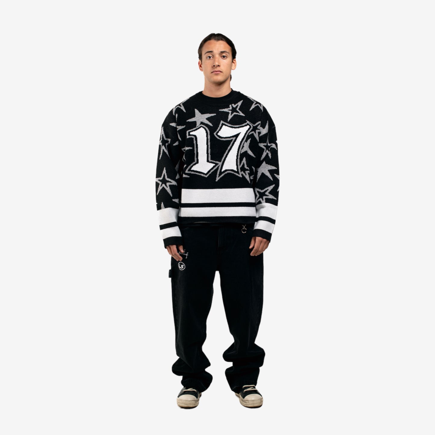 “SENTY SEASON” ALL STAR Black Sweater