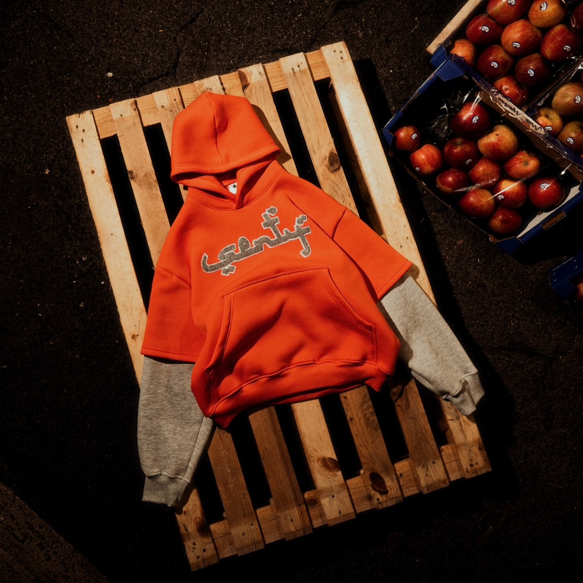 “SENTY SEASON” Halloween Double Sleeve Orange Hoodie