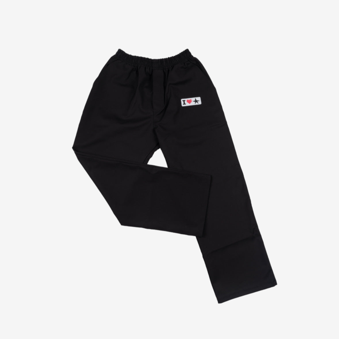 "I LOVE SENTY" Nylon Black Pants