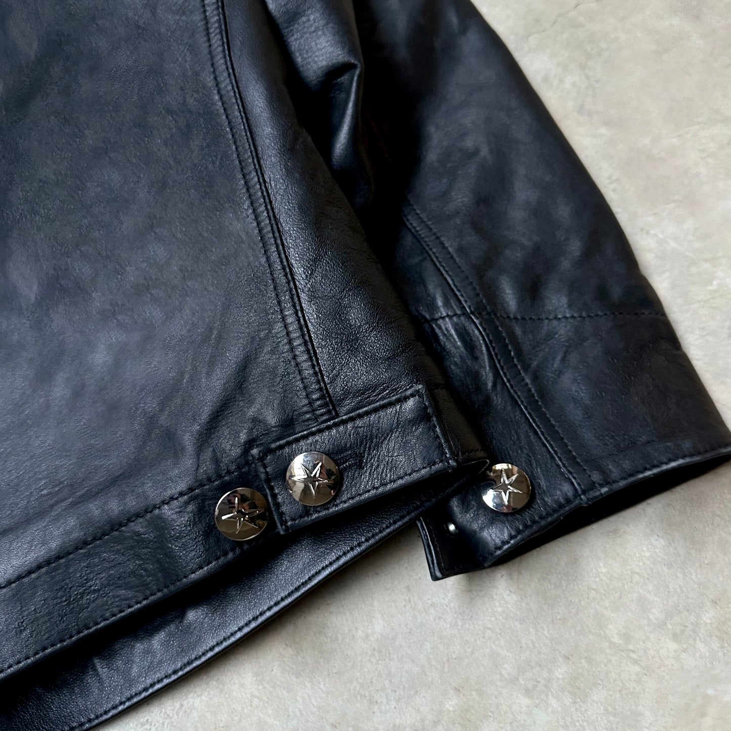 “SENTY FOREVER” Black Leather Jacket