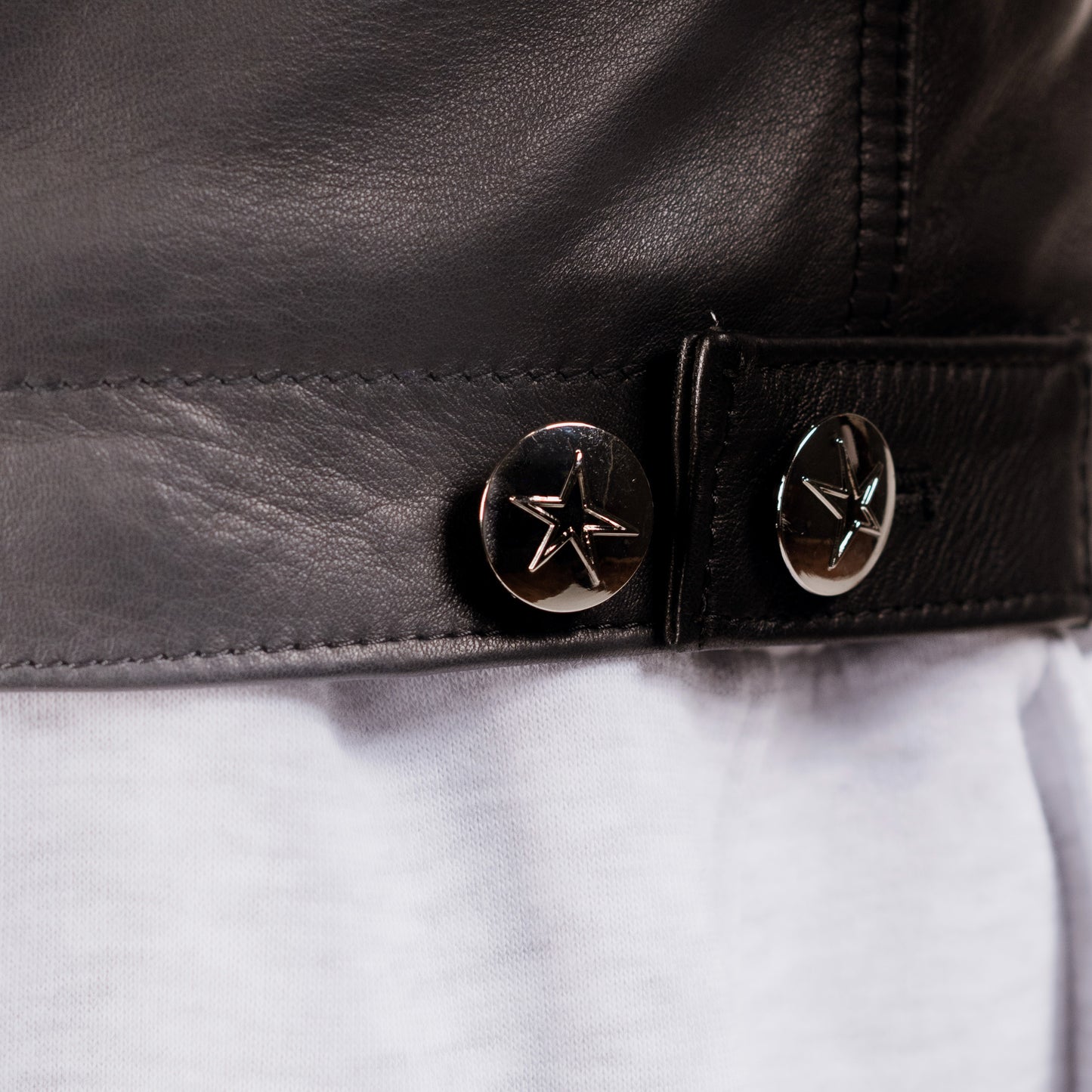 “SENTY FOREVER” Black Leather Jacket