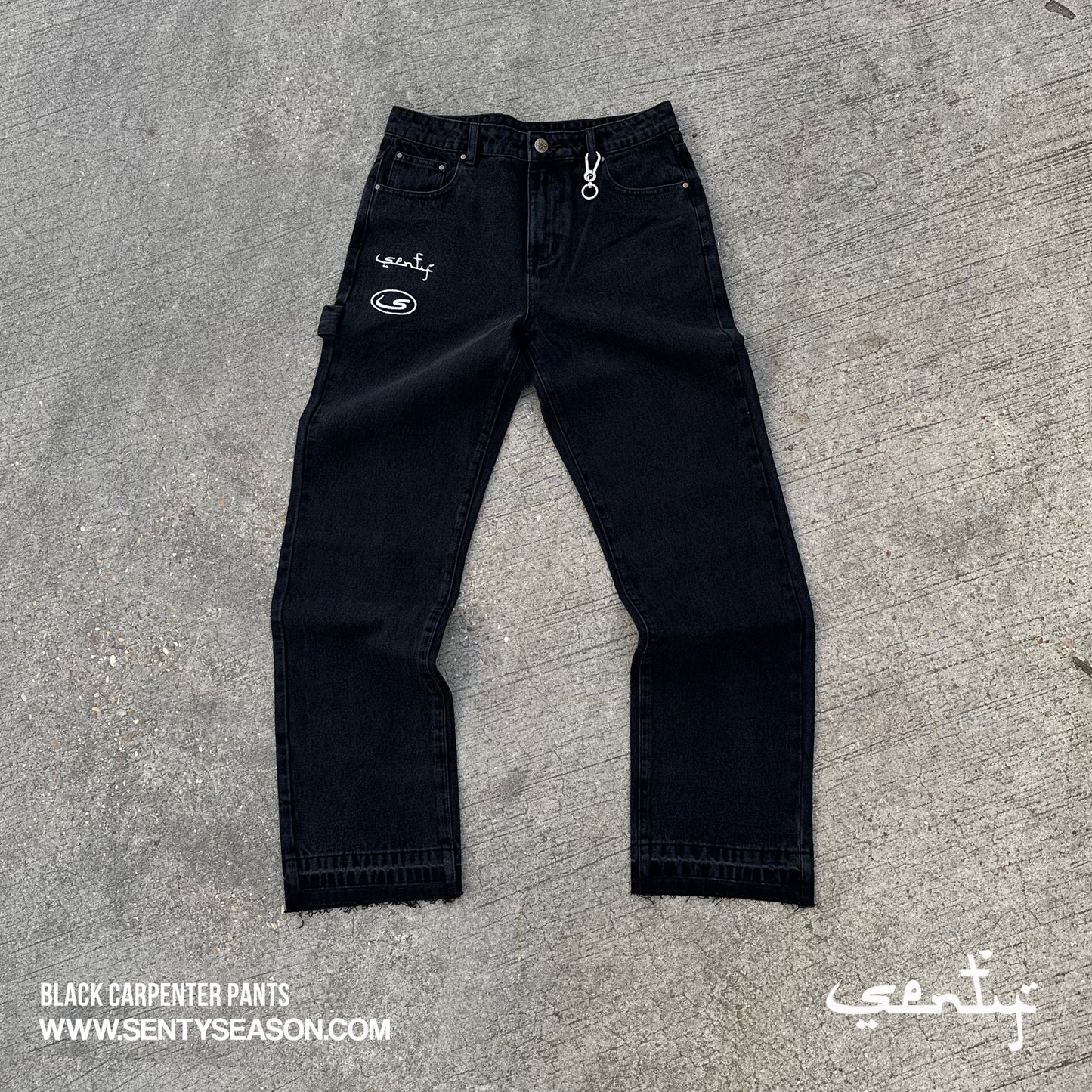 "SENTY SEASON" Black Carpenter Pants