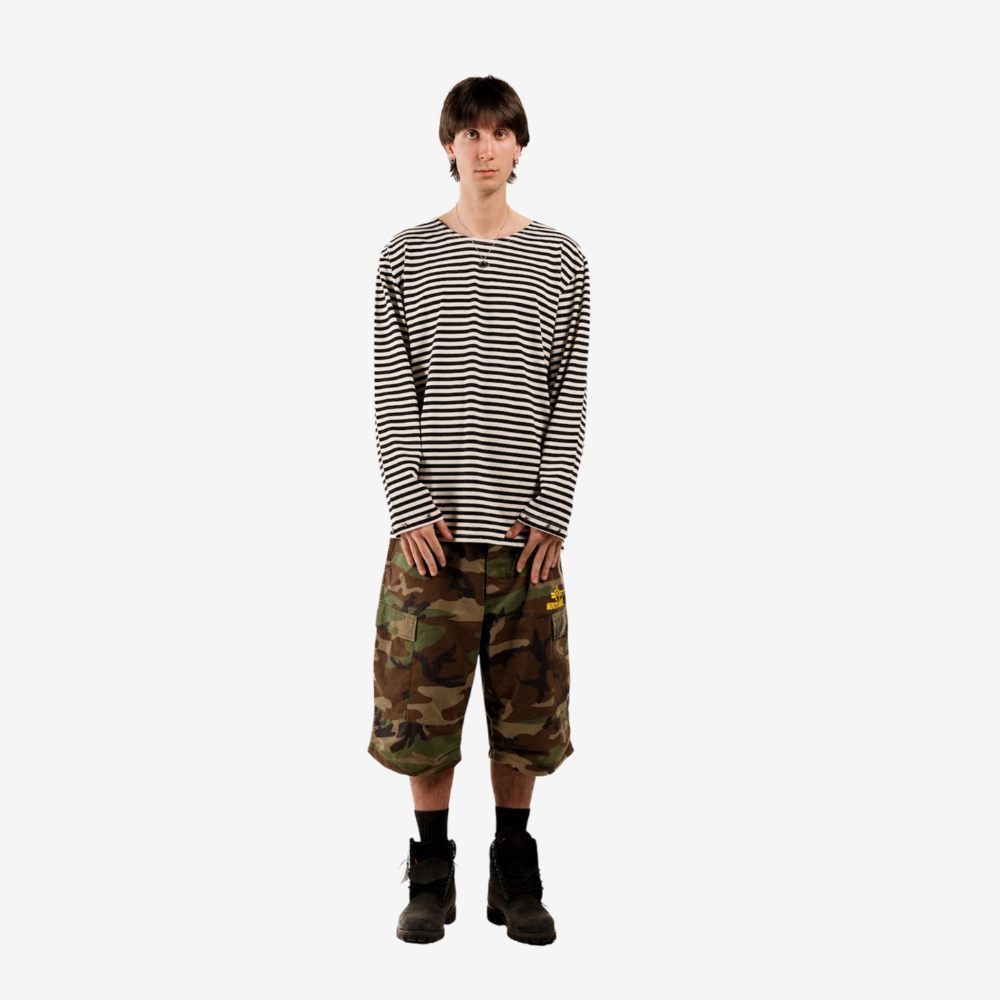 “SENTY ARMY” Striped Black Longsleeve