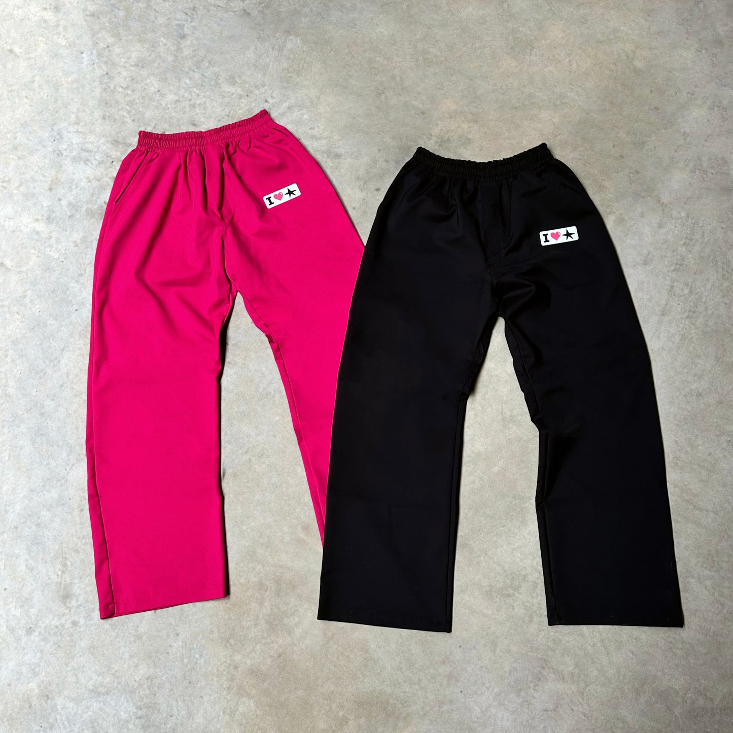 "I LOVE SENTY" Nylon Fucsia Pants