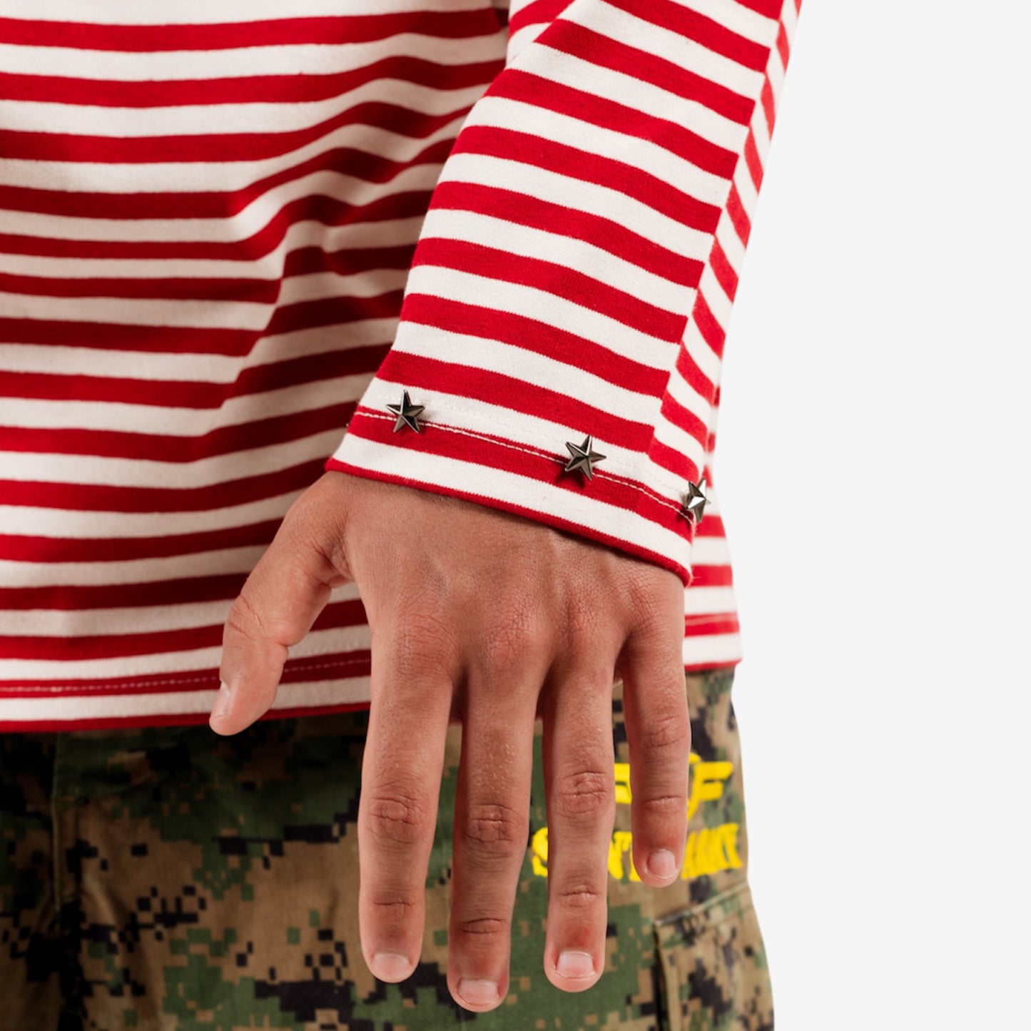 “SENTY ARMY” Red Striped Longsleeve