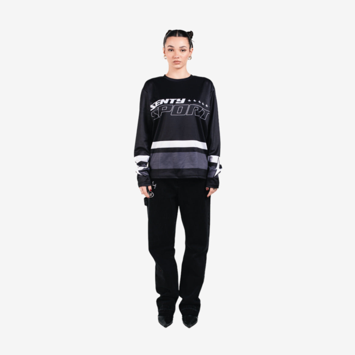"SENTY SEASON" Black Carpenter Pants