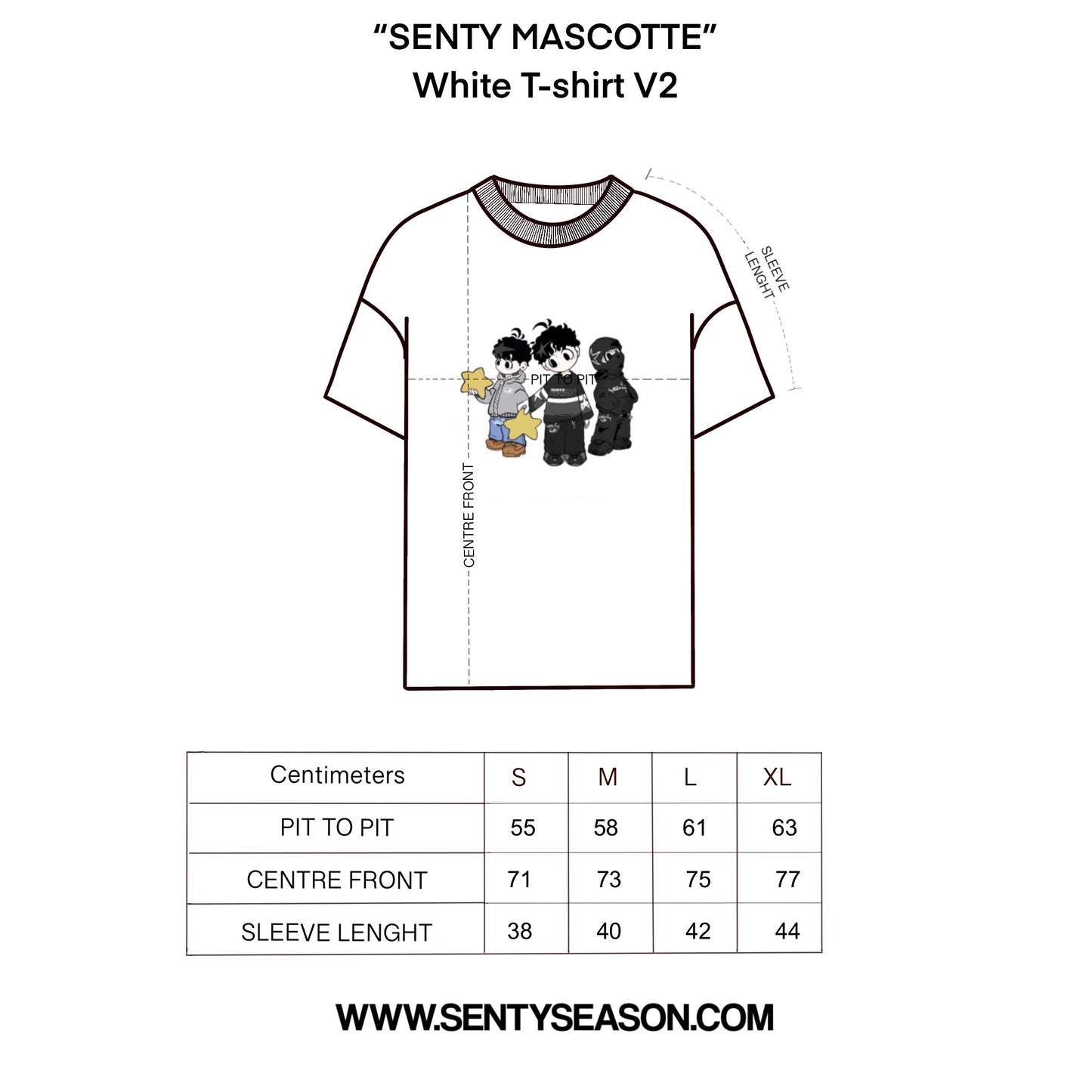 “SENTY MASCOTTE” White T-shirt