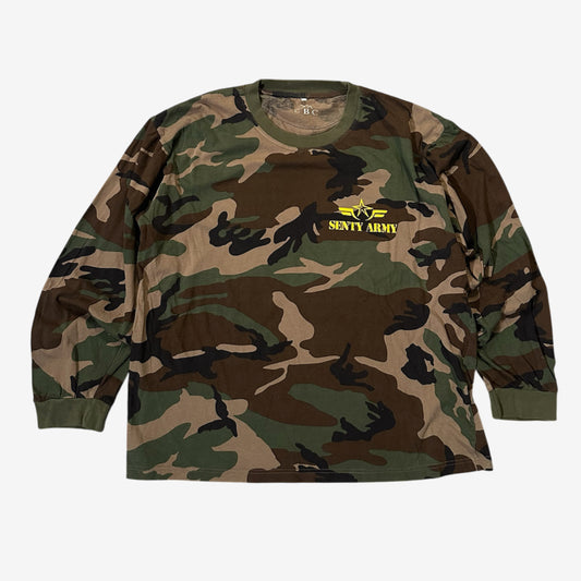 “SENTY ARMY” Camo Green Longsleeve (M)*
