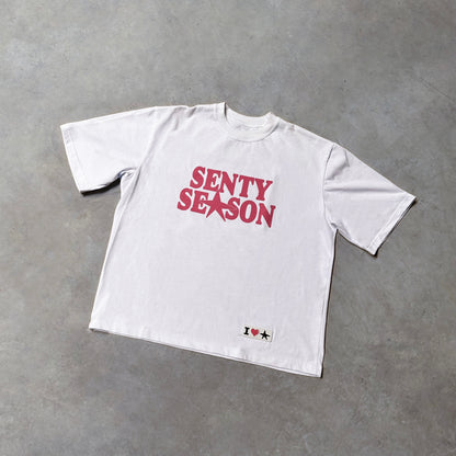 “PINK SEASON" White T-shirt