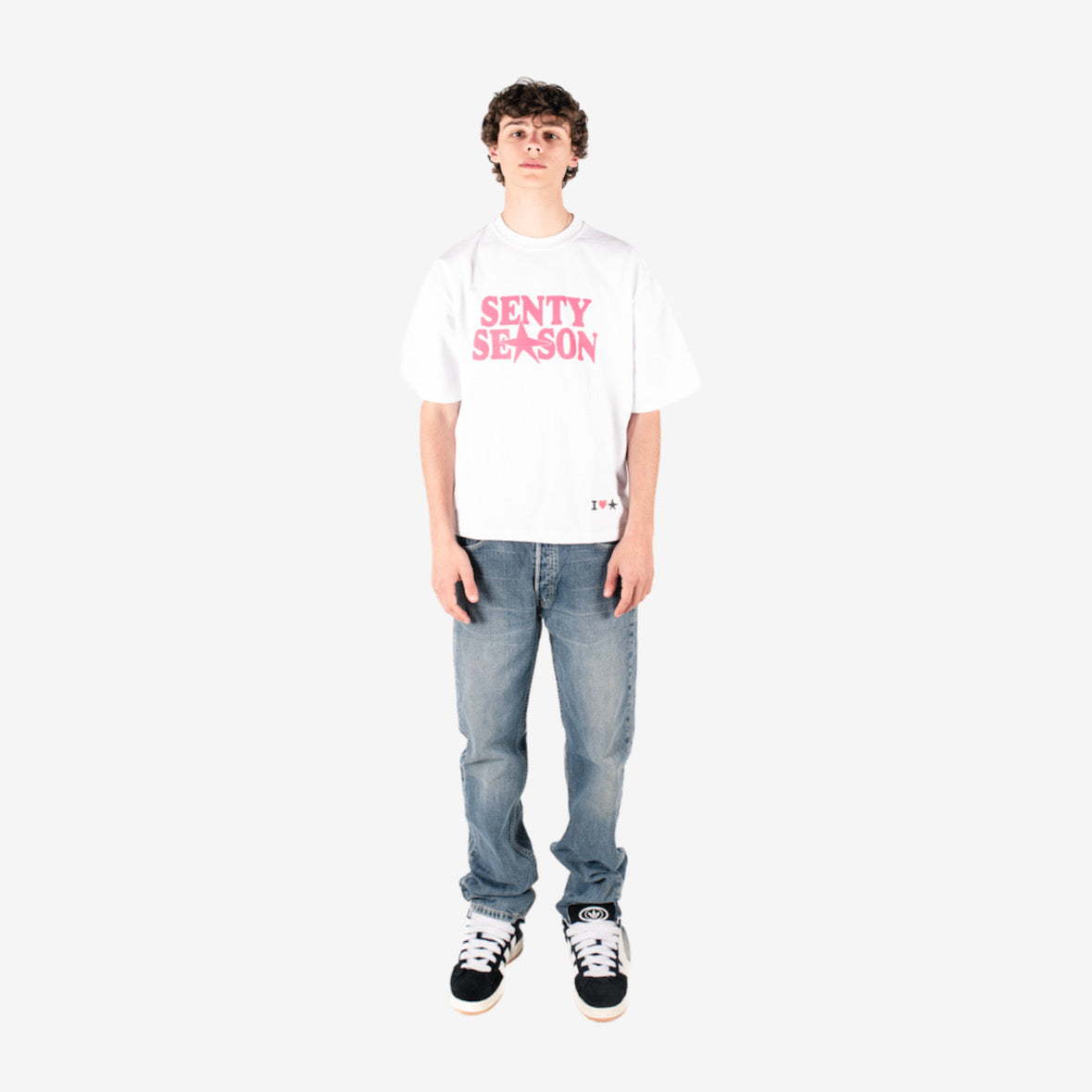 “PINK SEASON" White T-shirt