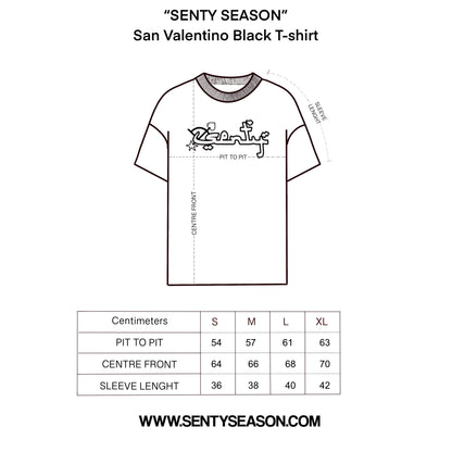 "SENTY SEASON" San Valentino Black T-shirt