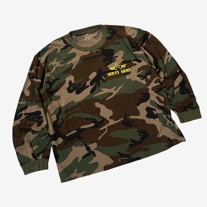 “SENTY ARMY” Camo Green Longsleeve (M)*