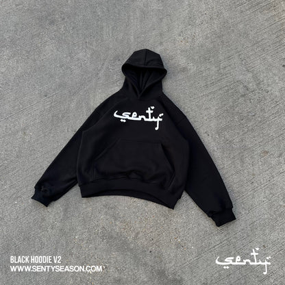 "SENTY SEASON" Black Hoodie V2