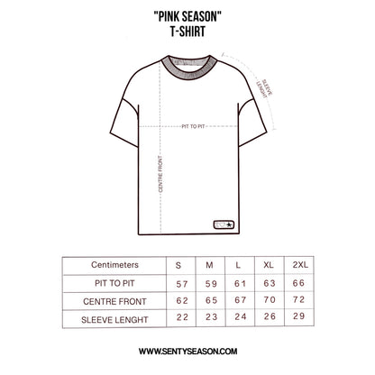 “PINK SEASON" White T-shirt