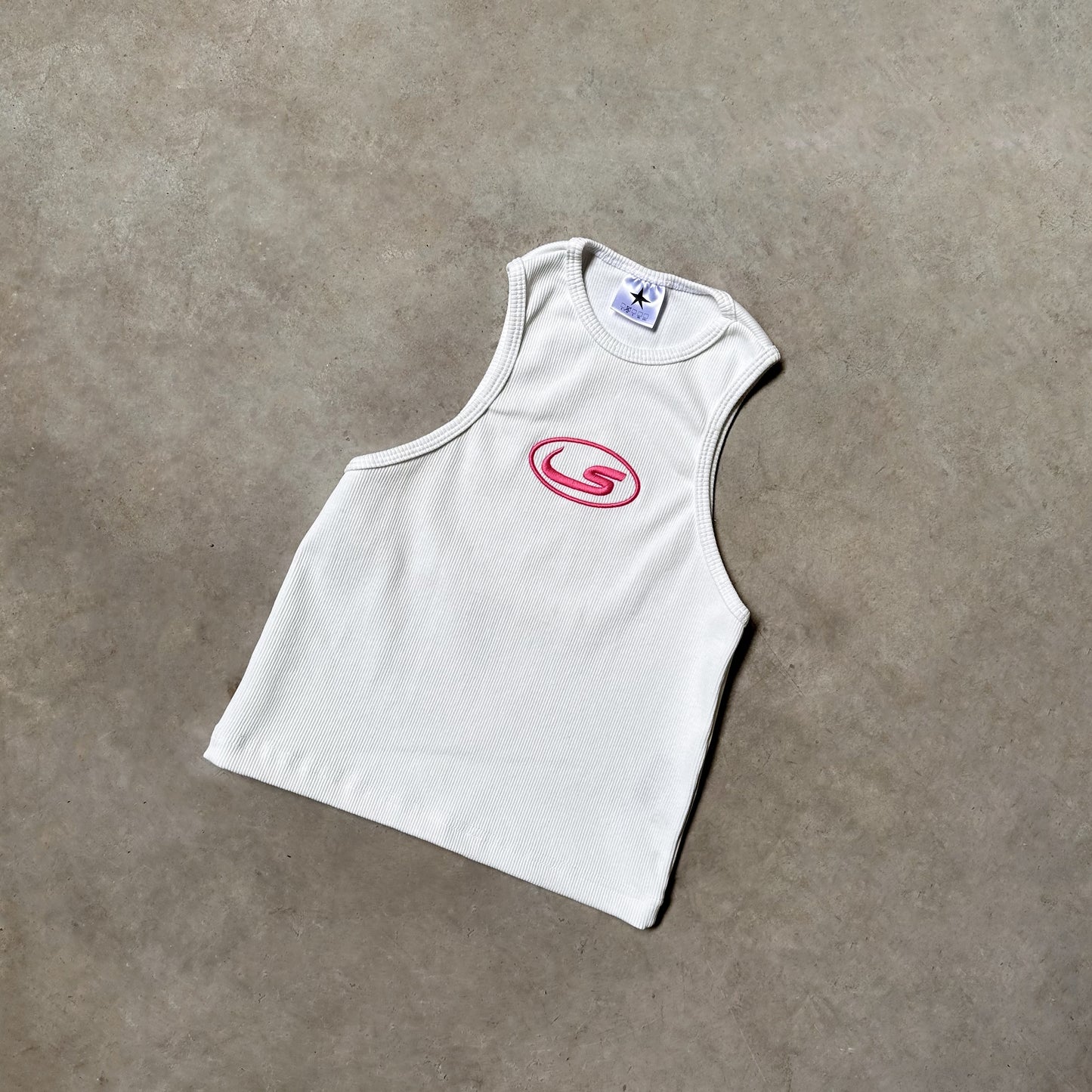 “PINK SEASON” White Tank Top