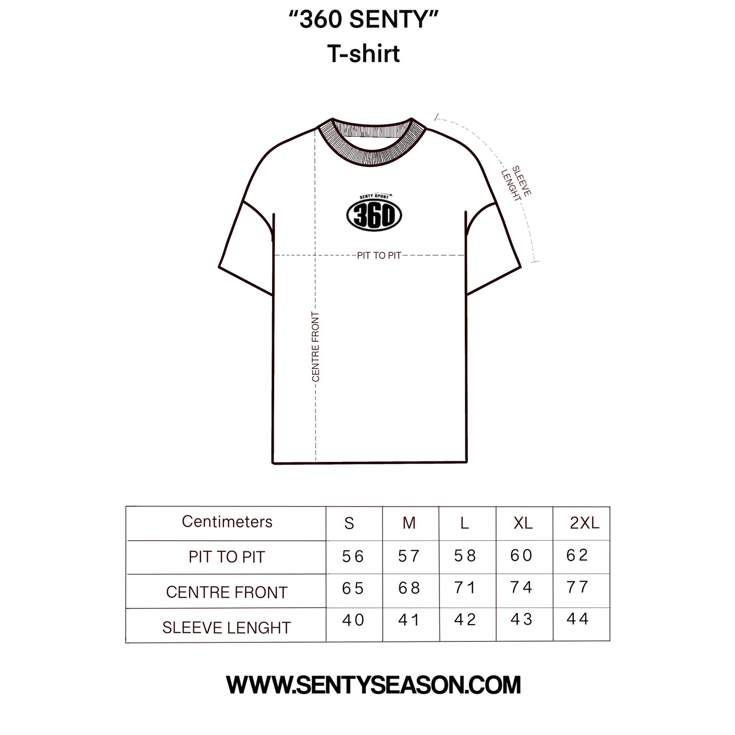 "360 SENTY" Essential Black T-shirt