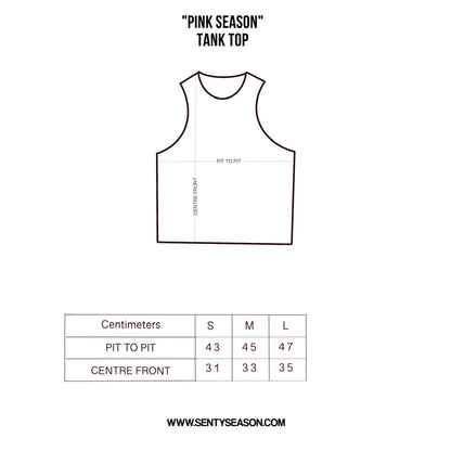 “PINK SEASON” White Tank Top